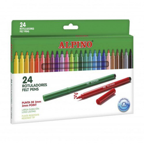 ALPINO ESTUCHE 24 ROTULADORES STANDARD COLORES SURTIDOS