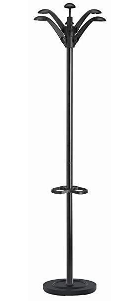 UNILUX PERCHERO FLORA CON PARAGUERO 162X34CM NEGRO