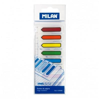 MILAN MARCADORES DE PAGINA FLECHA 8 COLORES -120 MARCADORES-