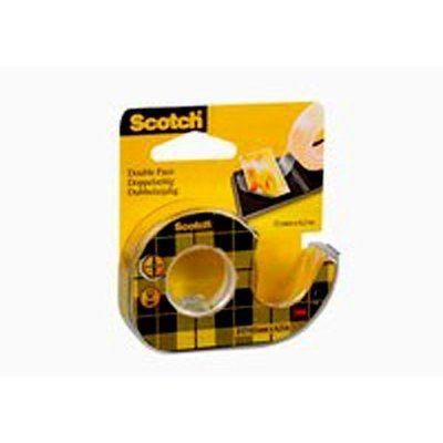 SCOTCH CINTA ADHESIVA A DOBLE CARA EN PORTARROLLOS 12X6M