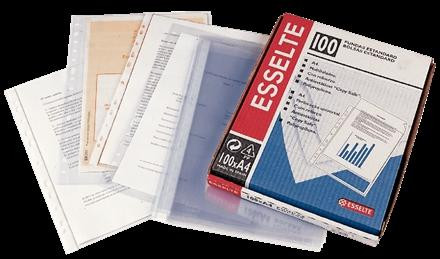 ESSELTE  FUNDA  MULTITALADRO 16 PP CRISTAL FOLIO 120 MICRAS -100U-