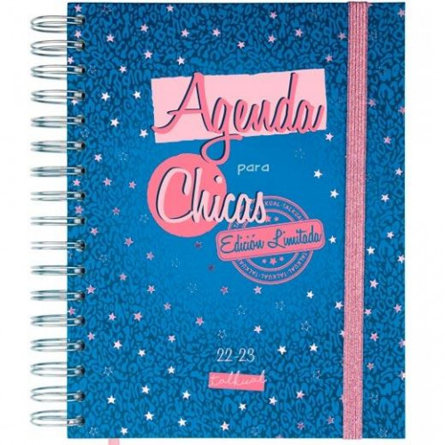 FINOCAM AGENDA ESCOLAR TALKUAL CHICAS ED.LIMITADA 1/4 SVH ESPIRAL DOBLE CARTÓN FORRADO 2022-2023