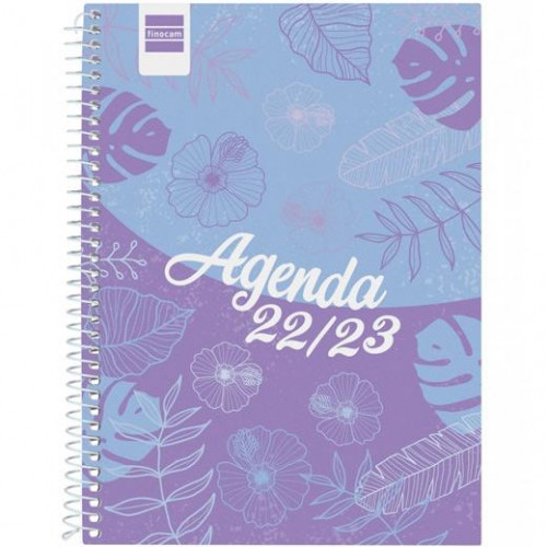 FINOCAM AGENDA ESCOLAR COOL 1/4 SVH ESPIRAL CARTÓN FORRADO SELVA 2022-2023