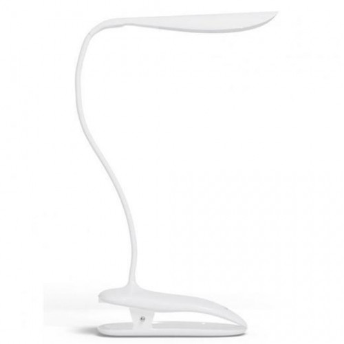FLUXŽS LAMPARA PYXIS LED FLEXO CON PINZA FLEXIBLE Y BASE TACTIL MULTIFUNCION 3 NIVELES BLANCA