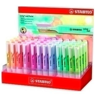 STABILO SWING COOL MARCADOR FLUORESCENTE EXPOSITOR L 48U C/SURTIDOS PASTEL