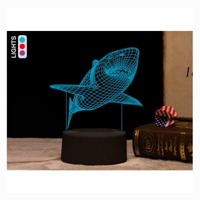 I-TOTAL LAMPARA 3D TIBURON LUZ LED