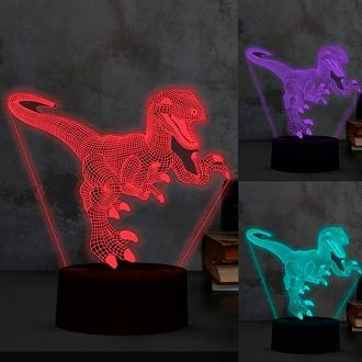 I-TOTAL LAMPARA 3D DINOSAURIO LUZ LED