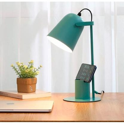 I-TOTAL COLORFUL METAL FLEXO-LAMPARA CON SOPORTE PARA MOVIL 35CM VERDE AZULADO