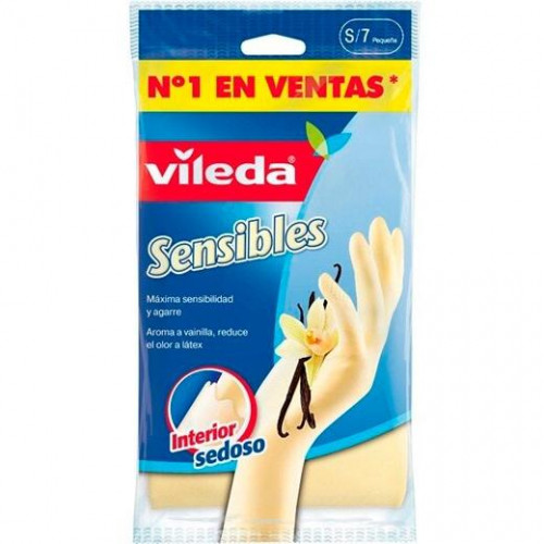 VILEDA GUANTES SENSIBLES SATINADOS TALLA PEQUEÑA