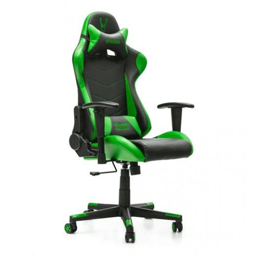 WOXTER SILLA GAMING STINGER STATION GREEN BASCULANTE BRAZOS/F CABECERO Y COJÍN LUMBAR