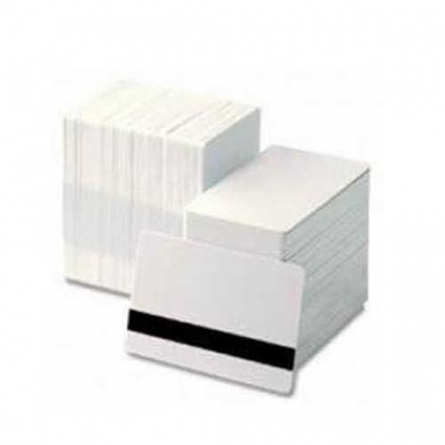 ZEBRA TARJETAS DE PROXIMIDAD BLANCAS, PVC, 30 MIL HIGH COERCIVITY MAGNETIC STRIPE. CAJA DE 500 UDS.