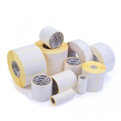 ZEBRA CINTA DE ETIQUETAS DE TRANSFERENCIA TÉRMICAS 2000T DE 102MMX51MM, ADHESIVO PERMANENTE DE COLOR BLANCO (12 ROLLOS)