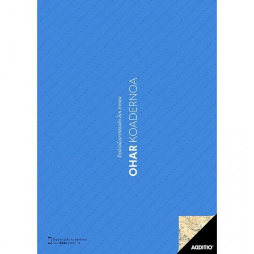 ADDITIO CUADERNO DE NOTAS A4 PARA EL PROFESORADO PVC 64 PÁGINAS AZUL EUSKERA