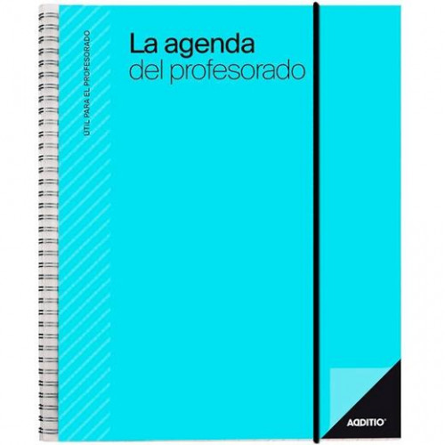 ADDITIO AGENDA PARA EL PROFESORADO ESPIRAL DOBLE 208 PÁGINAS PVC C/SURTIDOS 2023-2024