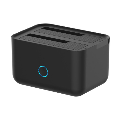 AISENS ESTACIÓN DE DOCKING DE DOBLEBAHIA ASDS-D01B SATA 2,5/3,5 A USB 3.0/3.1 GEN1, CLONE NEGRO