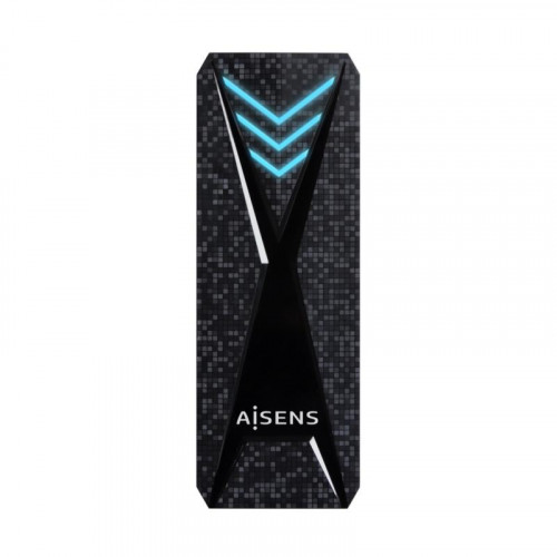 AISENS CAJA EXTERNA M.2 (NGFF) RGB GAMING PARA SSD M.2 NVME A USB3.2 GEN2, NEGRA