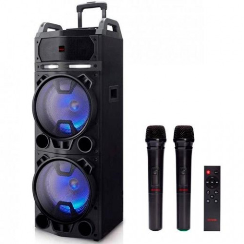 AIWA ALTAVOZ TROLLEY 900 KARAOKE CON DOS MICROS INALAMBRICOS 100W RMS