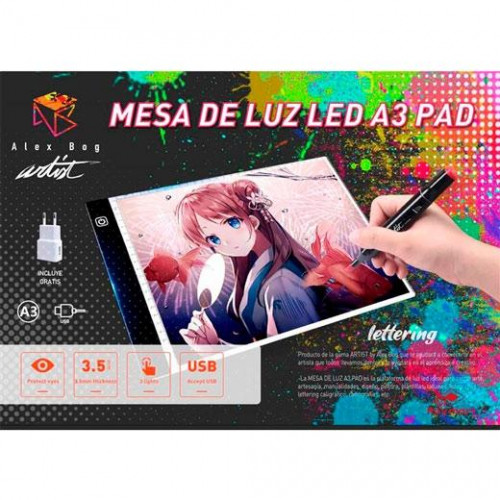 ALEX BOG MESA LUZ LED A3 PAD ARTIST ALEX BOG MESA LUZ LED A3 PAD ARTIST