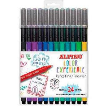 ALPINO ROTULADORES FINELINER COLOR EXPERIENCE ESTUCHE DE 24 C/SURTIDOS