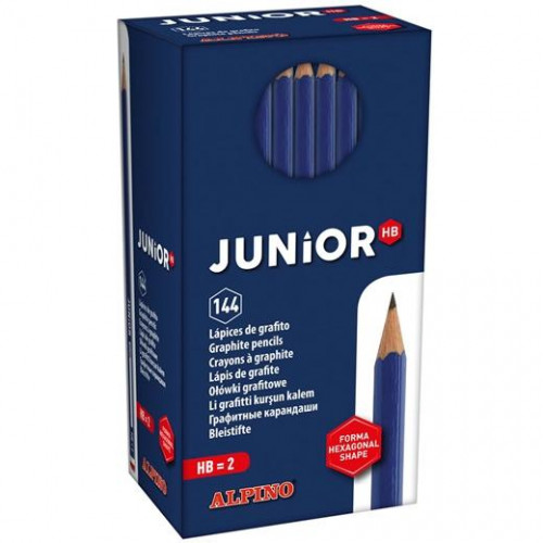 ALPINO LÁPIZ DE GRAFITO JUNIOR HB-2 CON CABECILLA HB ECONOMY PACK DE 144U
