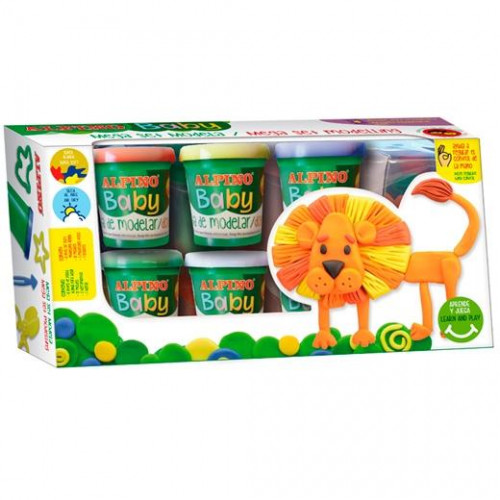 ALPINO PASTA DE MOLDEAR BOTES BABY ANIMALES DE 85GR + ACCESORIOS ESTUCHE DE 6 C/SURTIDOS ALPINO PASTA DE MOLDEAR BOTES BABY ANIMALES DE 85GR + ACCESORIOS ESTUCHE DE 6 C/SURTIDOS