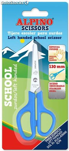 ALPINO TIJERAS SCHOOL ZURDOS 13CM COLORES BLISTER