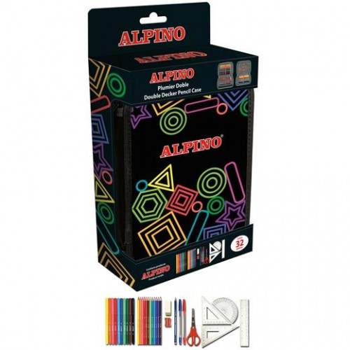 ALPINO PLUMIER PEQUEÑO DOBLE BLACK EN BLÍSTER MATERIAL INCLUÍDO
