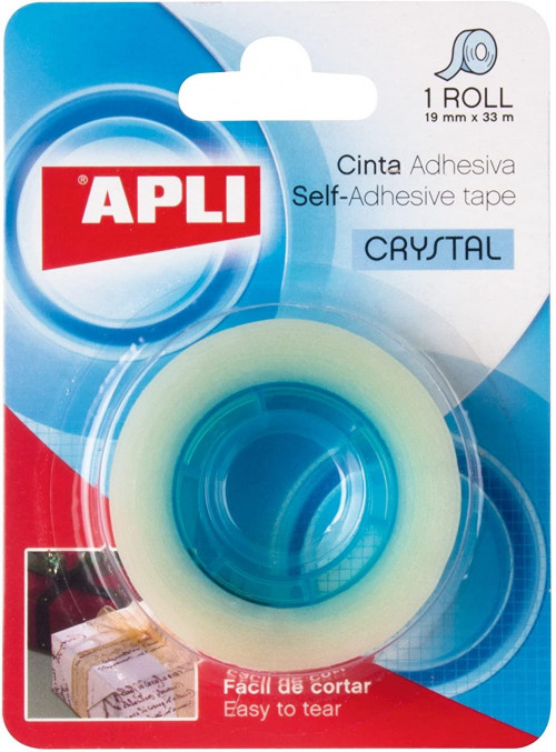 APLI CINTA ADHESIVA CRYSTAL 33MX19MM PACK -10U-