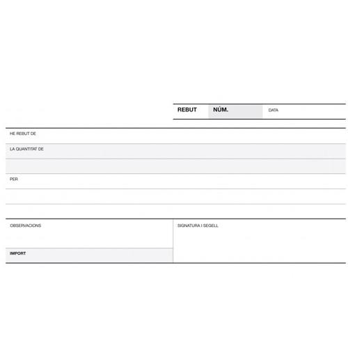 APLI TALONARIO RECIBO 1/3 APAISADO DUPLICADO A60 210X100MM MICROPERFORADO CATALAN -10U-