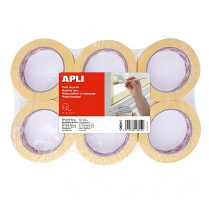 APLI CINTA PINTOR 60GR ROLLO 25MMX45M REMOVIBLE AMARILLO -6U-