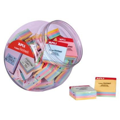 APLI BLOC NOTAS ADHESIVAS MINIS CUBOS PASTEL 50X50MM COLORES PASTEL -EXPOSITOR 24U- APLI BLOC NOTAS ADHESIVAS MINIS CUBOS PASTEL 50X50MM COLORES PASTEL -EXPOSITOR 24U-