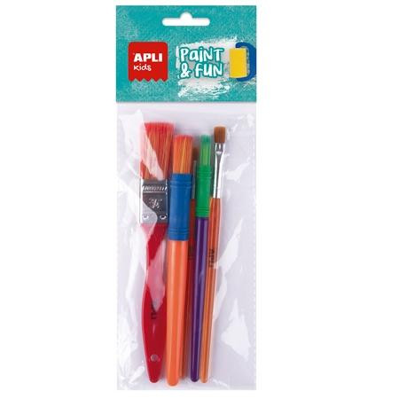 APLI PINCELES PAINT&FUN VARIAS MEDIDAS BOLSA DE 5 C/SURTIDOS