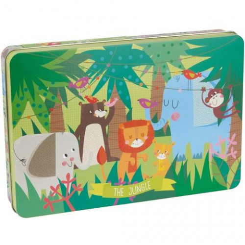 APLI PUZZLE TEMÁTICA LA JUNGLA 24 PIEZAS CAJA METÁLICA +3 AÑOS