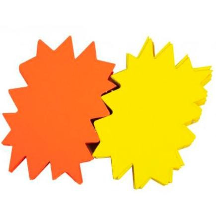 APLI CARTELES FLASH 120X80 MM AMARILLO/NARANJA FLUORESCENTE -50U- APLI CARTELES FLASH 120X80 MM AMARILLO/NARANJA FLUORESCENTE -50U-
