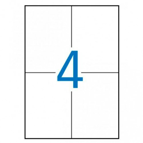 APLI ETIQUETAS ADHESIVAS 105X148MM INKJET/LÁSER C/RECTOS 4 X 100H BLANCO
