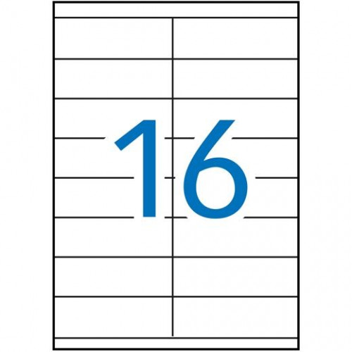 APLI ETIQUETAS ADHESIVAS 105X35MM INKJET/LÁSER C/RECTOS 16 X 100H BLANCO