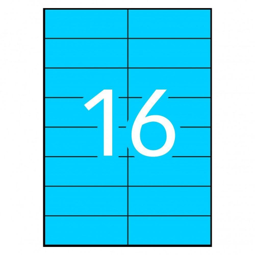APLI ETIQUETAS ADHESIVAS 105X37MM INKJET/LÁSER C/RECTOS 16 X 100H AZUL