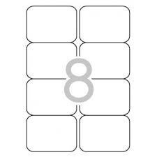 APLI ETIQUETAS ADHESIVAS 99,1X67,7MM LÁSER C/ROMOS 8 X 20H POLIÉSTER BLANCO