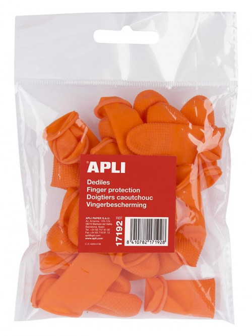 APLI DEDÍLES LATEX TALLA M COLOR NARANJA -20U- APLI DEDÍLES LATEX TALLA M COLOR NARANJA -20U-
