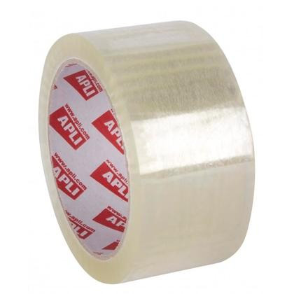 APLI PRECINTO PREMIUM SIN RUIDO PVC SOLVENTE 32 MICRAS ROLLO 48MMX66M TRANSPARENTE