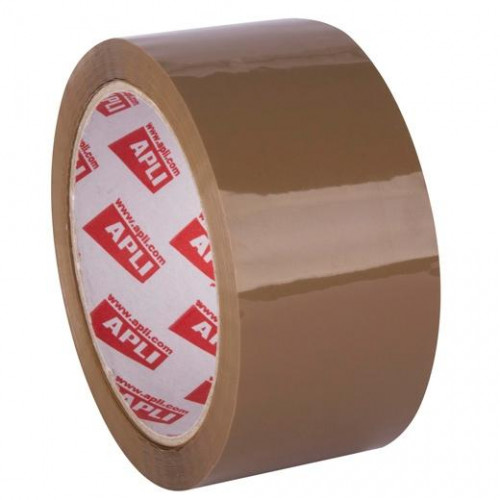 APLI PRECINTO BASIC PP ADHESIVO ACRÍLICO 25 MICRAS ROLLO 48MMX66M MARRÓN BRILLANTE