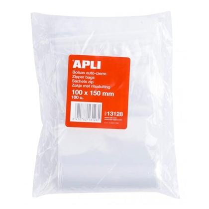 APLI BOLSAS AUTOCIERRE 100X150MM TRANSPARENTE PACK DE 100 BOLSAS