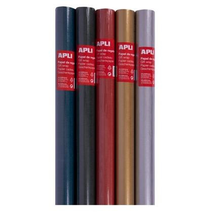 APLI PAPEL DE REGALO KRAFT ROLLO 0,7X2M COLORES SURTIDOS -EXPOSITOR 55U-