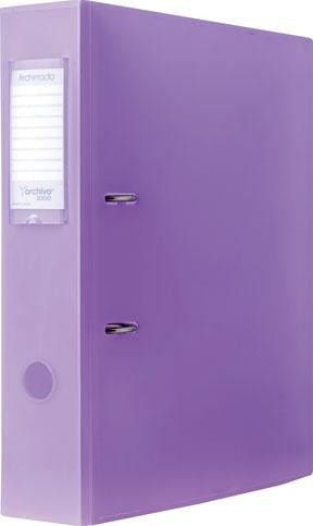 ARCHIVO 2000 ARCHIVADOR PLÁSTICO ARCHIRRADO FORMATO DIN A4 MECANISMO DE PALANCA PASO 80 MM MALVA TRASLÚCIDO