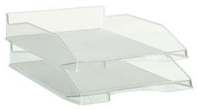 ARCHIVO 2000 BANDEJA ARCHIVO 2000 APILABLE EN 3 POSICIONES FONDO LISO FORMATO DIN A4 Y FOLIO 345X255X60 MM CRISTAL TRANSPARENTE