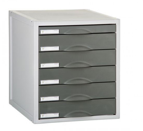 ARCHIVO 2000 MÓDULO ARCHISYSTEM DE 6 CAJONES 356X316X362 MM GRAFITO