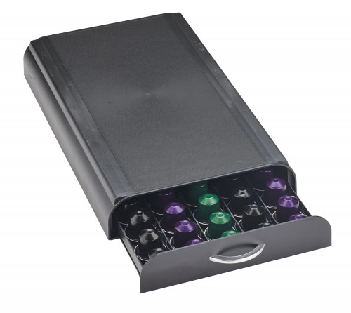 ARCHIVO 2000 ORGANIZADOR LA HORA DEL CAFÉ 1 CAJÓN PARA CÁPSULAS 400X235X60 MM NEGRO