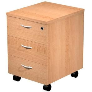 ARTEXPORT CAJONERA PRESTO 3 CAJONES C/RUEDAS GUÍAS METÁLICAS CERRADURA HAYA -DESMONTADO-