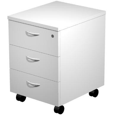 ARTEXPORT CAJONERA PRESTO 3 CAJONES C/RUEDAS GUÍAS METÁLICAS CERRADURA GRIS -DESMONTADO-
