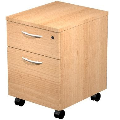 ARTEXPORT CAJONERA PRESTO 2 CAJONES C/RUEDAS GUÍAS METÁLICAS CERRADURA HAYA -DESMONTADO-